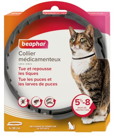 Beaphar Collier médicamenteux 1.25 G + 0.56 G pour Chats