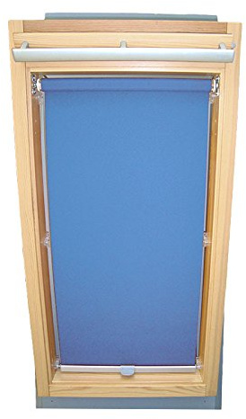 Easy-Shadow Dachfenster Sichtschutzrollo Basis Rollo für Typ Roto WDF Designo R6 / R8 / R84 / R85 / R86 / R88 / R89 / R6_K/H R8_K/H R8_K/H SR Größe 7/16 - in der Farbe mittelblau