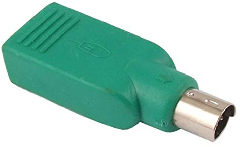 New Lon0167 Connettore 'adattatore mouse Mini 6 pin DIN PS / 2 a USB Port Verde(Mini 6 Pin DIN PS / 2-zu-USB-Port-Mausadapter-Anschluss Grün