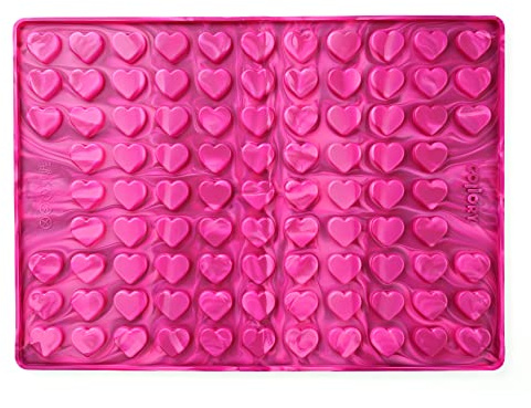 Collory Bakmatta för hundkex för Medium (2,6 cm) hjärta form godis, silikonbakform, chokladform, värmebeständig, livsmedelssäker och BPA-fri