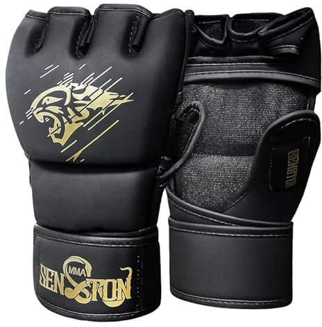 FANTECIA MMA Handschuhe Grappling Sparring für Mann & Frau, Kampfsporttraining Boxen, Taekwondo Karate Muay Thai UFC