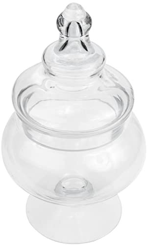 Cabilock Bonbonnière En Cristal Récipient D'apothicaire En Verre Récipients En Verre Avec Couvercles Pot De Bonbons Bonbonnière Décorative Bocaux Avec Couverture Des Céréales Un
