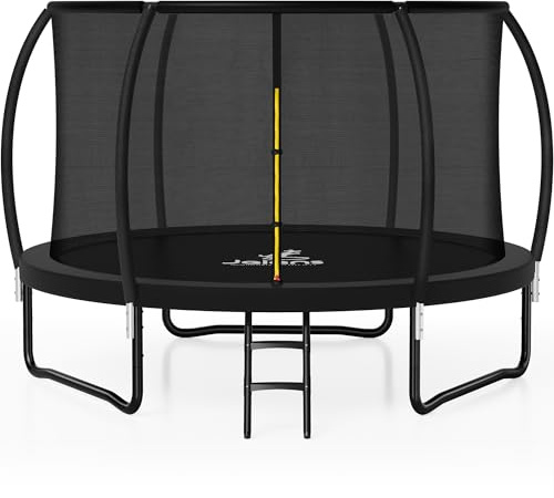 JELENS Trampoline 8FT 10FT 12FT 14FT 15FT 16FT, Recreational Trampolines with Enclosure Net, Outdoor Anti-Rust Trampolines for Kids and Adults, ASTM Approved