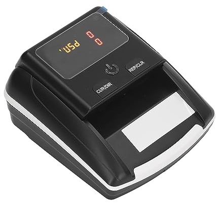Macchina per il Controllo di Banconote, Rilevatore Automatico di Banconote, Macchina per il Conteggio di Banconote Contraffatte USD EUR, Batteria Incorporata, per 0,075-0,15 Mm,