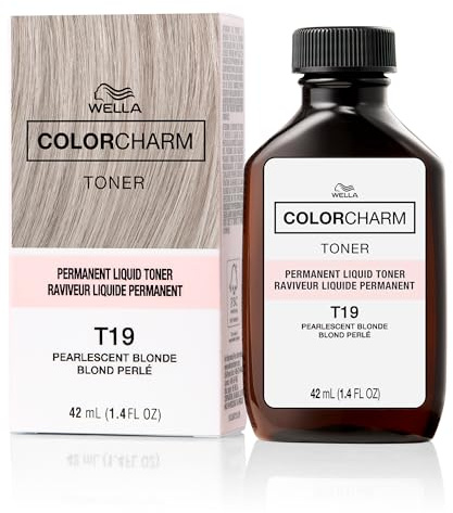 COLORCHARM Permanent Liquid Toners| Neutralize Brass| Free of Parabens| Vegan| T19 Pearlescent Blonde| 1.4 Fl Oz