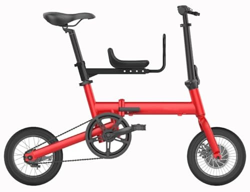 Kcolic Mini Klapprad, Doppelscheibenbremse Leichtes 12 Zoll Klapprad mit Kindersitz Bequemes Verstellbares Citybike Outdoor-Reiserad A,12in