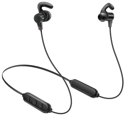 YFFSHLCS Bluetooth 5.4 Wireless in-Ear Headphones, Black, 40H Playtime, IPX7 Waterproof, aptX Lossless Audio, 33ft Range, Fast Charging, Noise Cancellation, Sports Theme