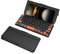 Doohoeek Dual Bluetooth Tastatur für Handy, Mini Tragbare Funktastatur für iPhone, iPad mini, Samsung Z Fold, Kabellose Faltbare Tastatur mit Ständer für iOS, Android und Windows, Orange&Schwarz