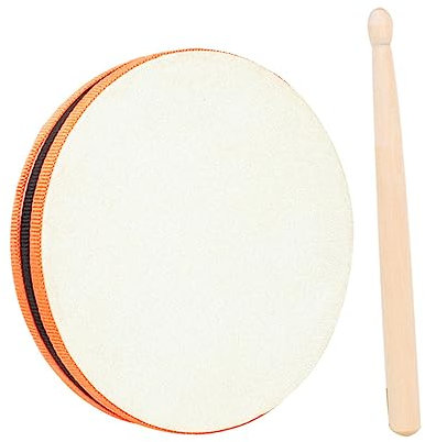 CIYODO 1 Satz Doppelseitige Handtrommel Aus Leder Buntes Trommelspielzeug Kindertrommel Musikinstrument Musikspielzeug Für Musikalisches Hüfttrommelspielzeug Hölzern