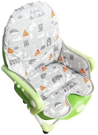 Fitzulam Chicco - Cojín de silla para asiento elevador Chicco, fundas de asiento de bebé acolchadas, portátiles, plegables para niños pequeños (gris)