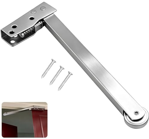Cierrapuertas Automático Ajustable Acero Inoxidable 304 Cierre Silencioso Con Amortiguador Rueda De Acero Para Puerta Cortafuegos Interior Exterior Plata 1PC