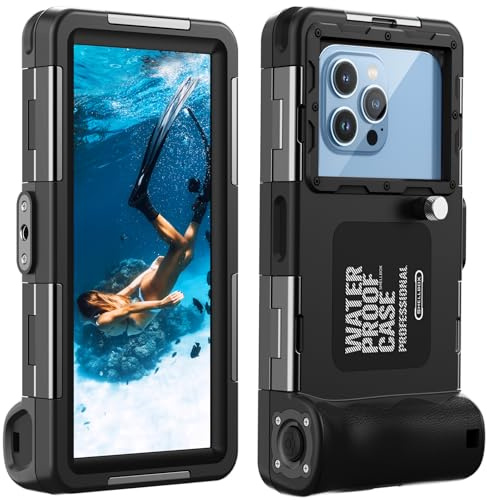 Lanhiem vattentätt mobiltelefonfodral IPX8 universell dykning professionell mobiltelefon undervattensfodral vattentätt djupt 15 m mobilfodral för iPhone Samsung Huawei Xiaomi Redmi snorkling