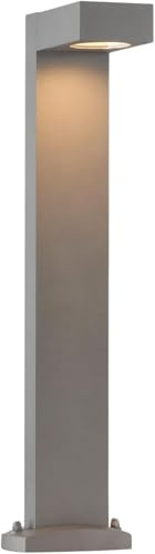 SLV Borne extérieure QUADRASYL 75/Éclairage d'extérieur pour les allées, murs, entrées, lampe de jardin extérieur LED/GX53 IP44 11W gris 232294