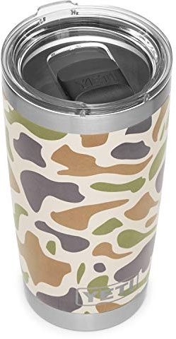 YETI Rambler 20 oz Tumbler, Stainless Steel, Vacuum Insulated with MagSlider Lid, Camo