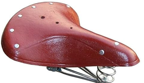 CUCUBA Sella Retro' Modello Vintage Epoca per Bicicletta e City Bike con Triplo Molleggio e Morsetto Incluso Colore Marrone
