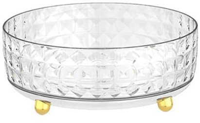 TORR Soporte Giratorio para Organizador de Perfumes, Organizador de Maquillaje Transparente de 360° para el Cuidado de la Piel, Organizador de Cosméticos, Bandeja de Almacenamiento L B