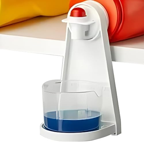 Detergente para detergente, Soporte para detergentes - Dispensador de detergente líquido a prueba de derrames,Accesorios para cuartos de lavado Dispensador de detergente, ablandador plegable Soportes