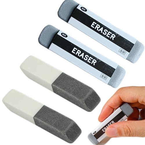 4PCS Rubbers Erasers, 16 * 1cm Double-Ended Frosted Material Ink Eraser, Pen Eraser Correction Supplies, for Smooth and Precise Office School Supplies for Erasing Ink Pen ﻿