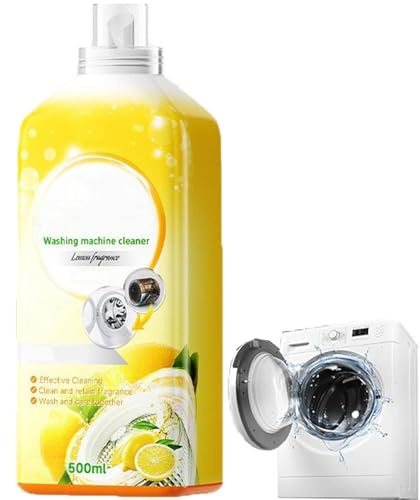 HYPYXUS 500 ML Nettoyer de Machine à Laver puissante Liquide, Nettoyeur de réservoir de Laveur à Tambour Propre, Débranteur de résidus et Nettoyeur de Baignoire pour Les Taches, l'odeur (1Pcs)