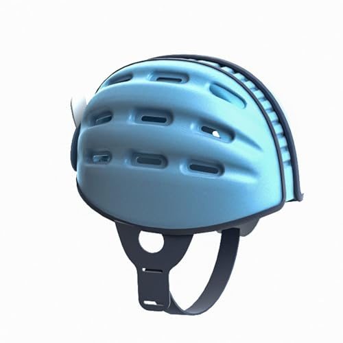 POENVFPO Baby Helmet, Adjustable Breathable Soft Anti Collision Toddler Safety Head Protector with Ventilation Holes, for Crawling and Walking 6 to 24 Months (Blue)