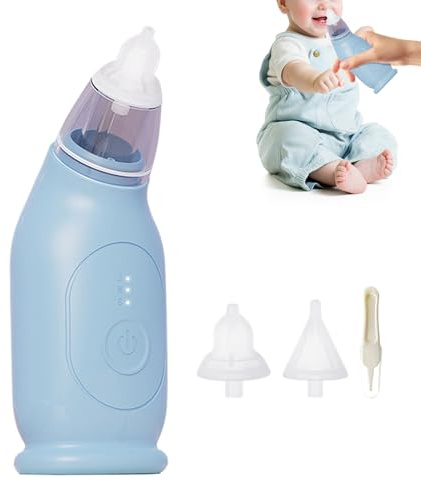 Aspirador Nasal Infantil - Eléctrico Portátil con Niveles Ajustables | Lavado Nasal para Lactantes y Pequeños - para Niños, Niñas y Padres para Alivio de Congestión por Resfriado y Remoción de