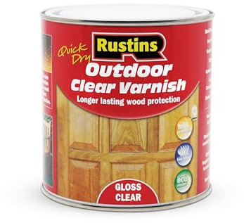 Rustins Quick Dry Outdoor Varnish Gloss - Clear 1ltr