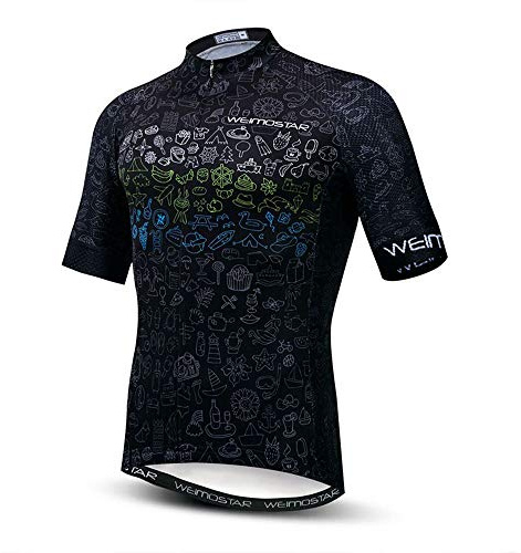 Ensemble maillot de cyclisme pour homme à manches courtes sans manches Maillot de cyclisme Costumes VTT T-shirts Top Short Vêtements de vélo de course, L