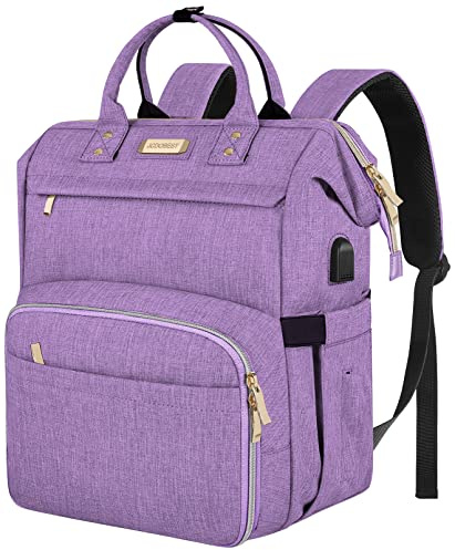 JCDOBEST Lunchväska ryggsäck, isolerad kylryggsäck lunchlåda laptop ryggsäck med USB-port för kvinnor män
