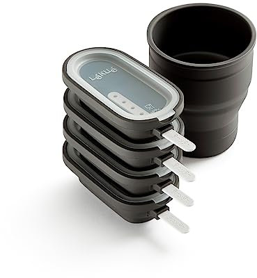 Lékué Set 4 Stück. Creamy Eisform plus Silikonbehälter, Braun, 0