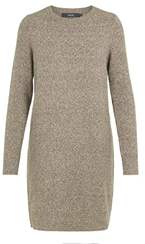 VERO MODA Vestido mini de punto para mujer, Color nogal., XL