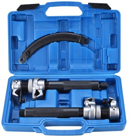 FreeTec Federspanner Set 3tlg | Profi Werkzeug für KFZ Federn | Tuning & Tieferlegung | Spanner für Stossdämpfer | 1,2T (1200kg) Belastbarkeit (Blau)