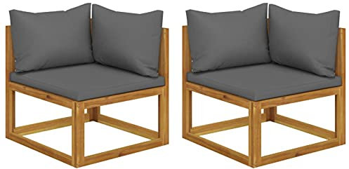 Festnight Gartenlounge Holz Gartenmöbel Set Massivholz Akazie Loungemöbel Terrasse Garten Lounge Sofa Outdoor Sitzgruppe Garten Couch Set Sofagarnitur Terassenmöbel