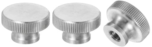 QUARKZMAN Slitna fjärilsmuttrar, 3 st M6 x D 20 mm x H12 mm rostfritt stål fästelement runda knoppar handmutter blind hål silver för 3D-skrivare delar maskinverktyg
