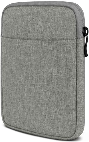 moex Case for Amazon Kindle (2022) - Sleeve Bag with Compartment for Accessories, E-Book Reader Protective Case Minimalist with Zip, Water-Repellent, Grey