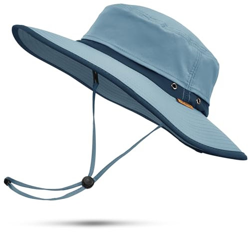 Sukeen Sombrero para el sol para hombre y mujer, sombrero de pescador para hombre UPF 50+ con protección UV, de secado rápido, transpirable, de secado rápido, sombrero de safari, sombrero de camping,