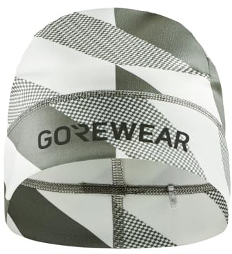 GORE WEAR Unisex Essence Light Beanie-Mütze, White/Lab Gray, Einheitsgröße EU