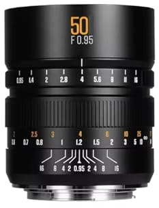 Objectif Portrait 50 mm F0.95 II Plein Format, Manuel, Grande Ouverture, Compatible avec Les appareils Photo Sony E, Nikon Z, Canon RF et L.(L-Mount)