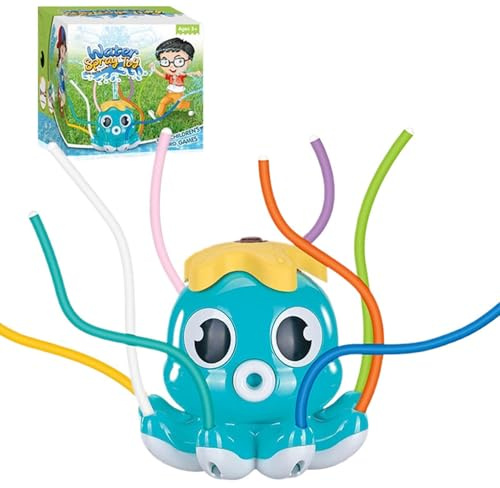 Octopus Water Sprinkler - 15x15x16cm PVC | Trädgårdssprinkler Med 8 Sprutarmar | Utomhusleksak För Barn | Summer Lawn Backyard Beach Fun Kompatibel Med För Pojkar Flickor 3+ Födelsedag Pool Part