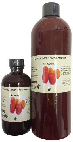 OliveNation Georgia Peach Flavor Fountain, Sugar Free, Water Soluble Beverage Flavoring for Ice Cream, Soda, Baked Goods, Non-GMO, Gluten Free, Kosher