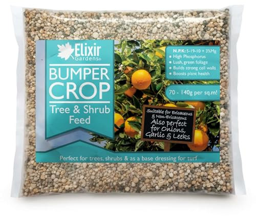 Elixir Gardens Bumper Crop Tree, Shrub & Hedge Fertiliser | 500g-25kg Weights Available in Bags & Tubs | Slow Release Phosphorus Root Feed | 20kg Bag | Treats over 280sqm