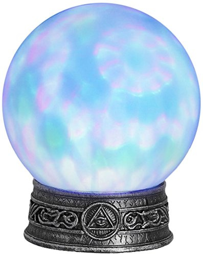W WIDMANN MILANO Party Fashion - Boule de cristal avec base lumineuse caleidoscopiche pour adultes, turquoise, Taille unique, vd-wdm07102