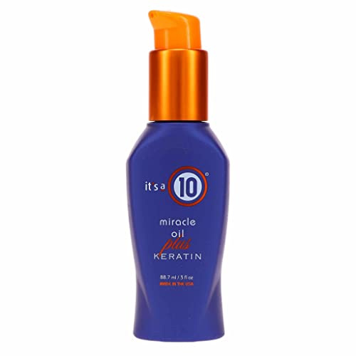 It’s a 10 Miracle Oil Plus Keratin (88,7ml) – leichtes Pflegeöl mit Keratin – Anti-Frizz, Hitzeschutz & Farbschutz – stärkt & glättet sofort – nicht fettend, für Glanz & Geschmeidigkeit