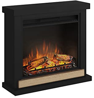 TAGU Hagen Chimenea eléctrica con calefacción, 1500W, Programación de 7 días, Termostato Digital, Control Remoto (Negro Intenso)