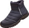 GILKUO Winterschuhe Herren Winterstiefel Wasserdicht Reißverschluss Gefüttert Schuhe Winter Schneestiefel Stiefel Warme Boots Männer Schwarz Größe 41