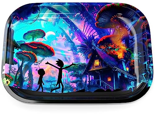 Rolling Tray - Metal Rolling Tobacco Holding Tray Smoking Accessories - Funny Rolling Tray Metal Smoking Tray Set