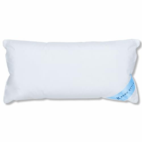 Koru Style Premium 3 Kammer Kopfkissen 40x80 – Größe 40x80 cm - Federkissen Daunenkissen – Daunen und Federn aus den Pyrenäen - Kissen 40 x 80 – Füllgewicht 550g – Härtegrad: weich