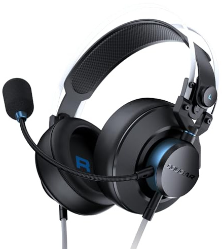 COUGAR Gaming | Casque Micro Gaming | VM410 PS - Noir/Bleu - Haut-parleurs à diaphragme en graphène - Microphone de 9,7 mm - Micro antibruit - Bandeau réglable