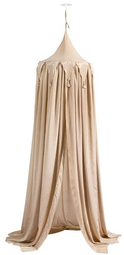 Navaris Ciel de lit - Voile baldaquin décoratif 240 x 50 cm pour chambre - Moustiquaire de lit à installer pour chambre enfants garçon fille bébé