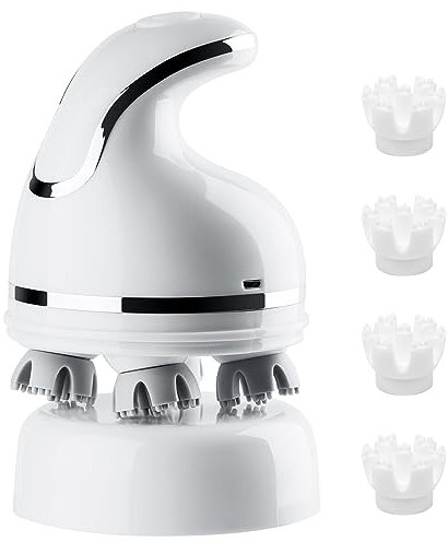 Elektrisches Kopfhautmassagegerät, handgehaltenes 8-Kopf-Massagegerät, 84-Abschnitte, stimuliert das Haarwachstum und lindert Kopfermüdung