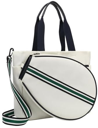 Amagogo Tennis-Tragetasche, tragbar, mit Schultergurt, Mehrzweck-Schläger-Tragetasche, große Badminton-Tasche, Schlägertasche